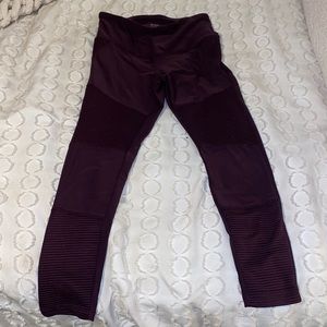 Size S, plum colored leggings